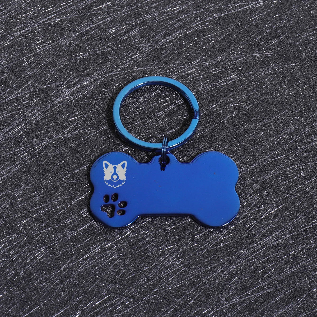 Plaques d'identité personnalisées pour chiens - Texte personnalisé - Plaque d'identification en forme d'os en acier inoxydable - Gravure laser - Anti-perte - Étiquette d'identification personnalisée pour animaux de compagnie