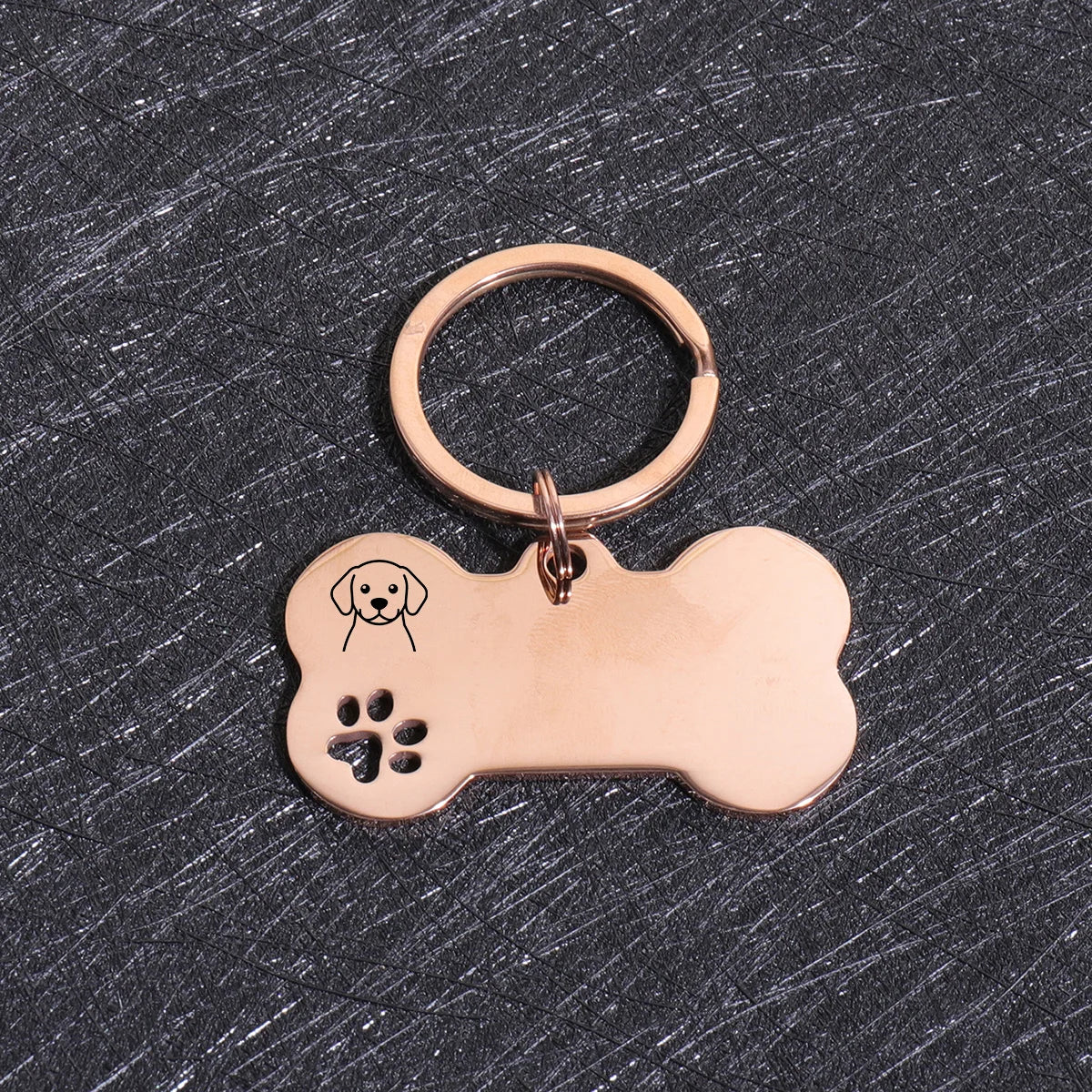 Plaques d'identité personnalisées pour chiens - Texte personnalisé - Plaque d'identification en forme d'os en acier inoxydable - Gravure laser - Anti-perte - Étiquette d'identification personnalisée pour animaux de compagnie