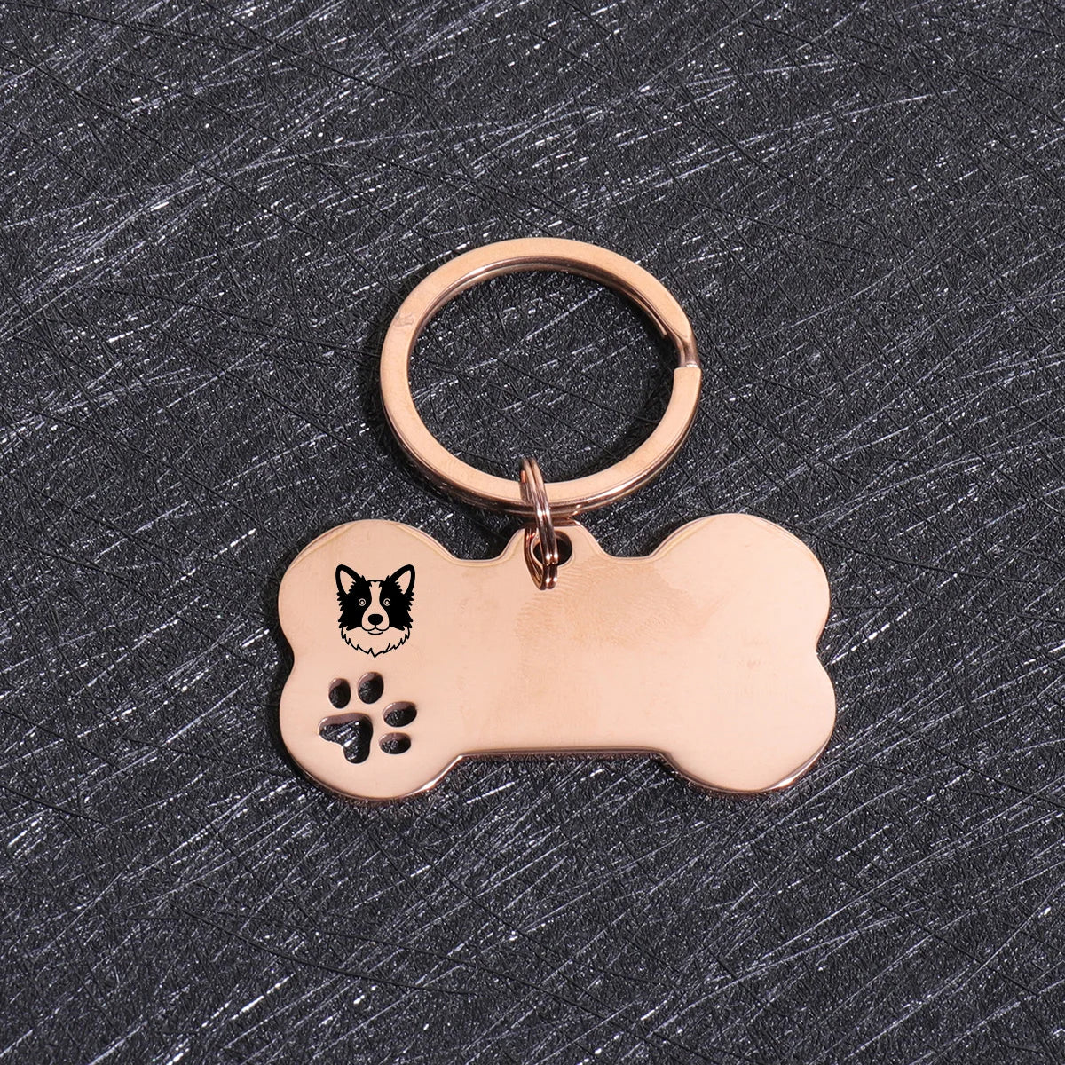 Plaques d'identité personnalisées pour chiens - Texte personnalisé - Plaque d'identification en forme d'os en acier inoxydable - Gravure laser - Anti-perte - Étiquette d'identification personnalisée pour animaux de compagnie