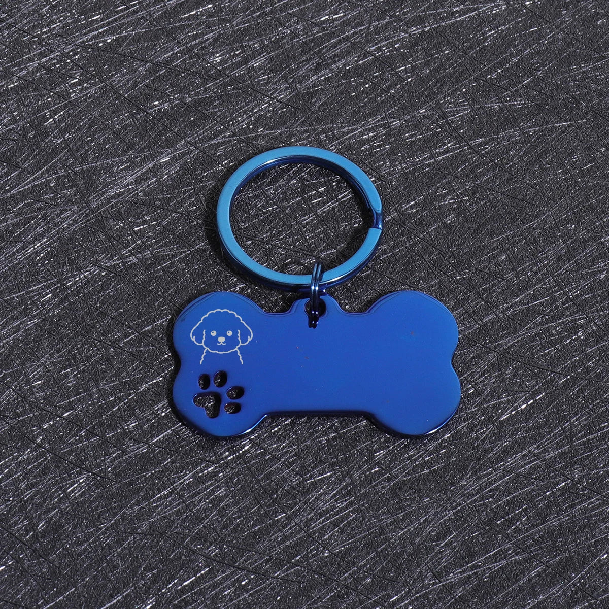 Plaques d'identité personnalisées pour chiens - Texte personnalisé - Plaque d'identification en forme d'os en acier inoxydable - Gravure laser - Anti-perte - Étiquette d'identification personnalisée pour animaux de compagnie