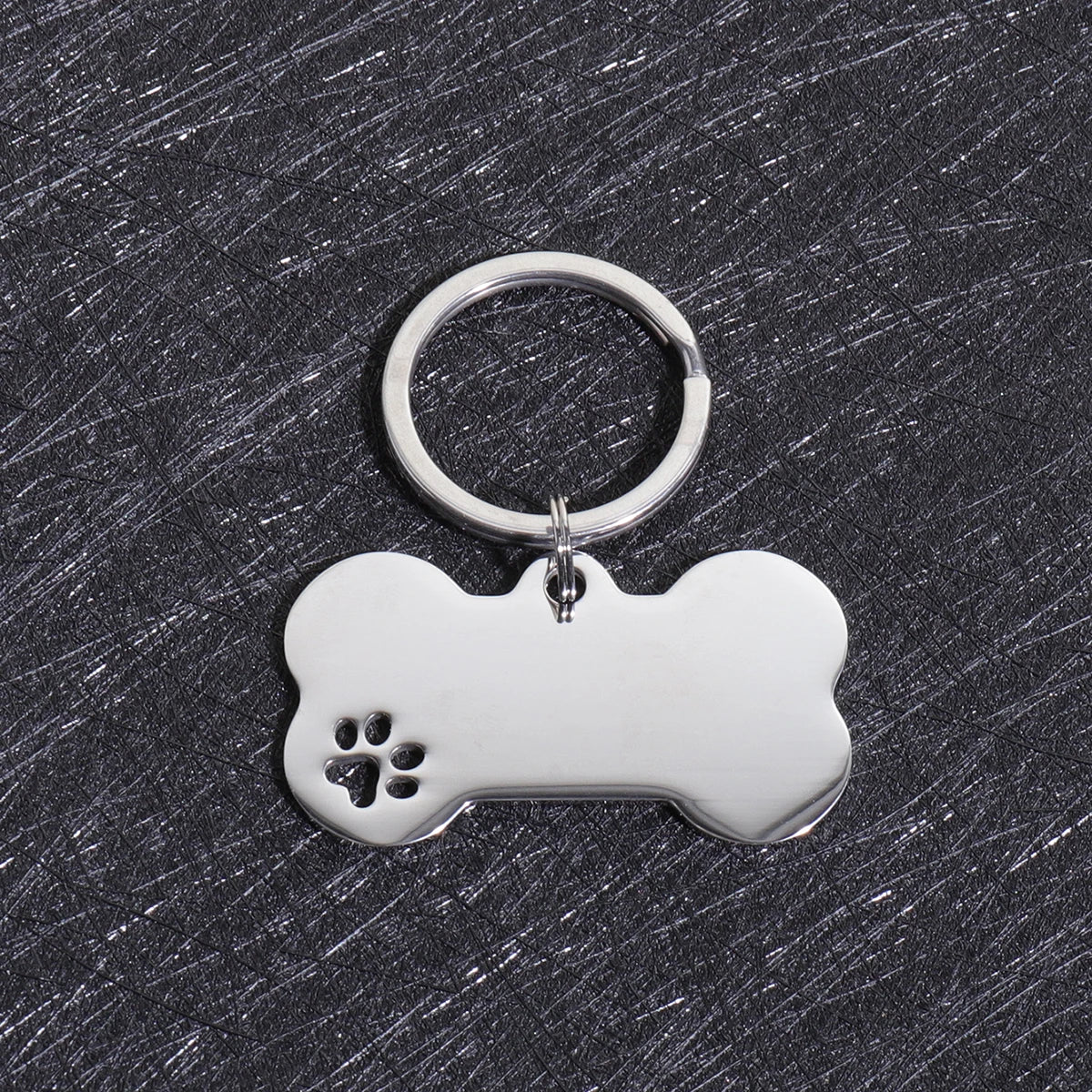 Plaques d'identité personnalisées pour chiens - Texte personnalisé - Plaque d'identification en forme d'os en acier inoxydable - Gravure laser - Anti-perte - Étiquette d'identification personnalisée pour animaux de compagnie