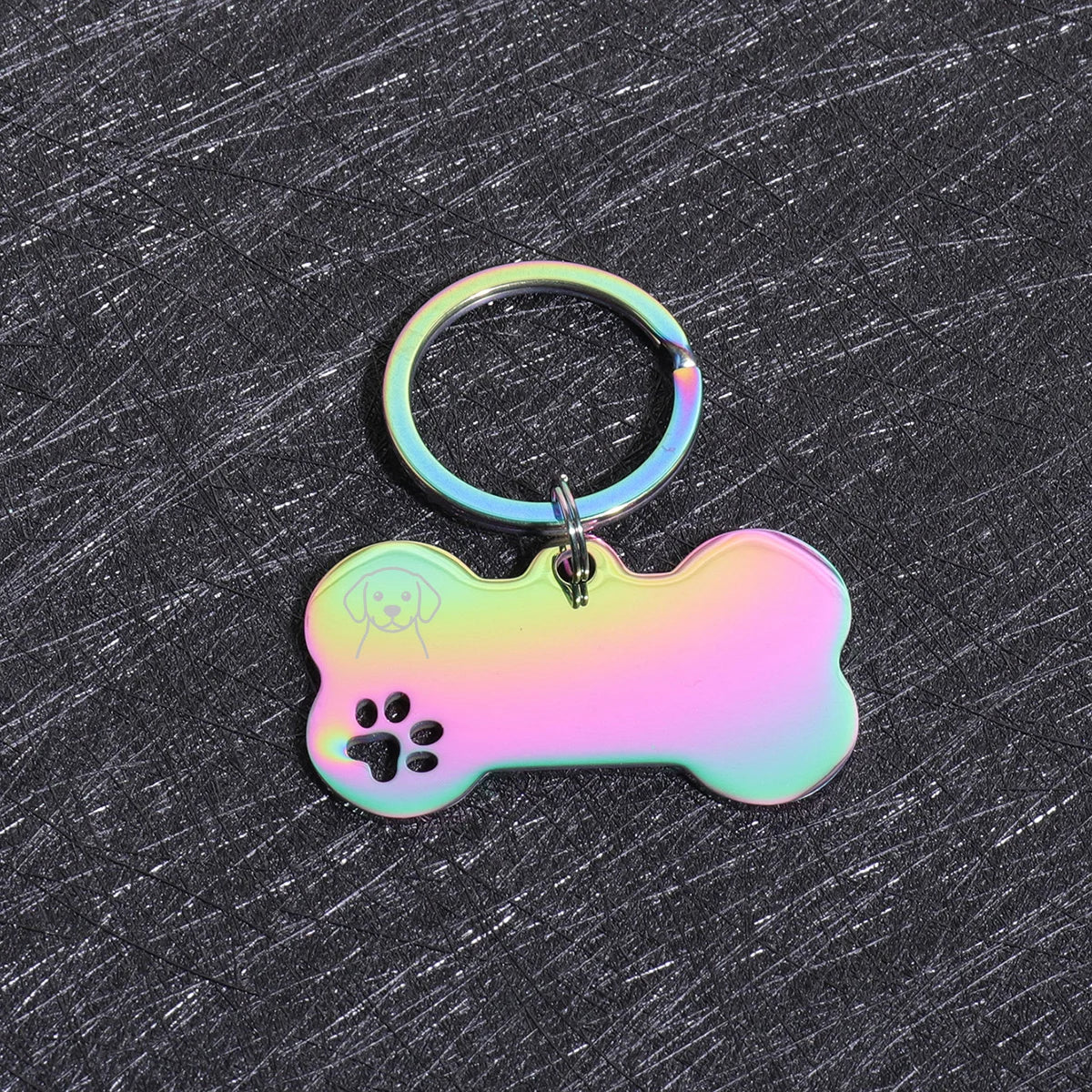 Plaques d'identité personnalisées pour chiens - Texte personnalisé - Plaque d'identification en forme d'os en acier inoxydable - Gravure laser - Anti-perte - Étiquette d'identification personnalisée pour animaux de compagnie