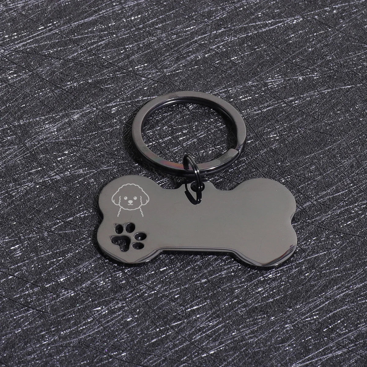 Plaques d'identité personnalisées pour chiens - Texte personnalisé - Plaque d'identification en forme d'os en acier inoxydable - Gravure laser - Anti-perte - Étiquette d'identification personnalisée pour animaux de compagnie