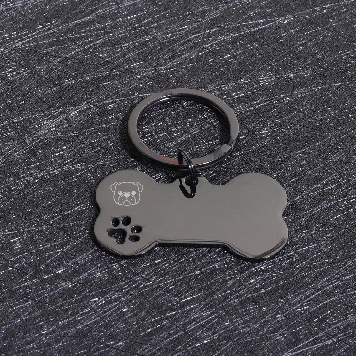 Plaques d'identité personnalisées pour chiens - Texte personnalisé - Plaque d'identification en forme d'os en acier inoxydable - Gravure laser - Anti-perte - Étiquette d'identification personnalisée pour animaux de compagnie