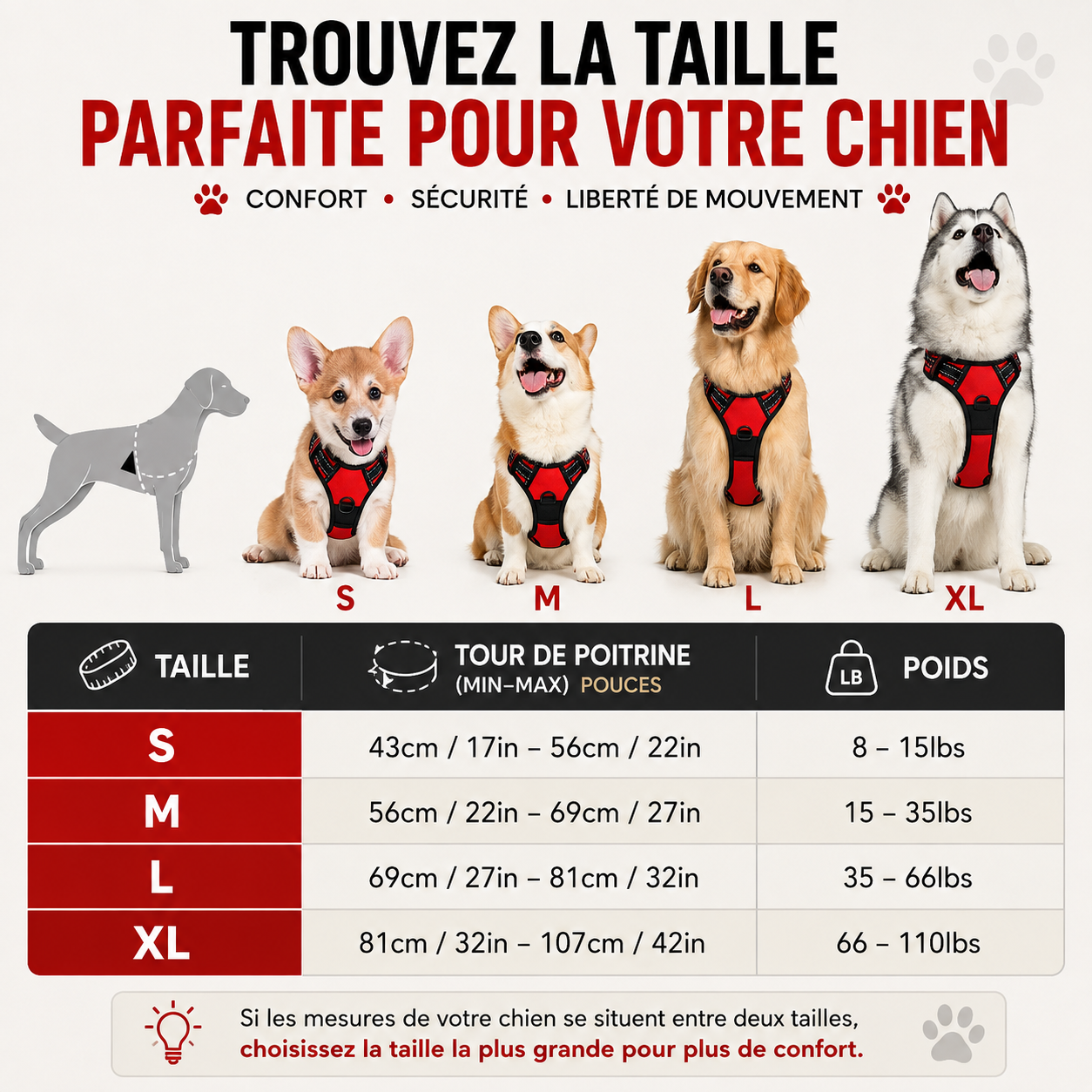 Pawnellya ComfortFit™ — Harnais Confortable Anti-Traction pour Chien
